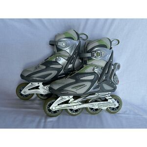 Women's RollerBlade Inline Skates Size 9.5, Gray/Green, Fitness, Rollerskating